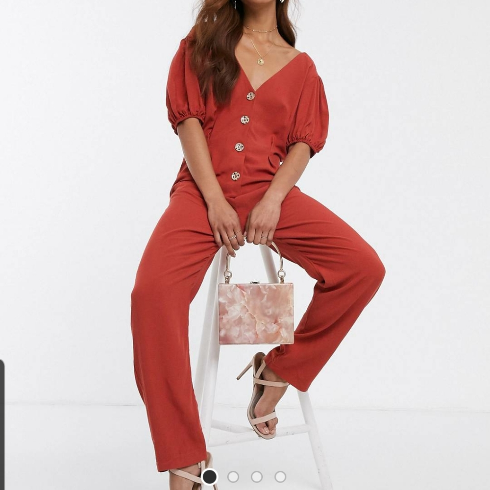 Button Front Jumpsuit